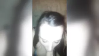 Masturbating Brunette Takes Cum with Sex Toys - Amateur BJ & Facial!