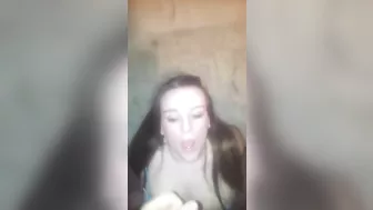 Masturbating Brunette Takes Cum with Sex Toys - Amateur BJ & Facial!