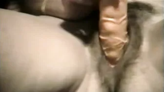 Latina Masturbates with Hairy Pussy and Sex Toys in Homemade Dildo Video