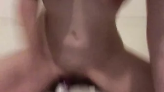 Amateur Masturbates with Dildo & Cums Hard, Homemade Sex Toy Fuck!