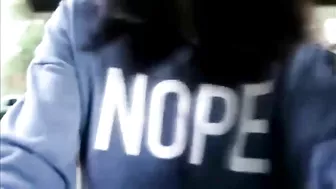 Amateur Brunette Masturbates with Dildo & Pantyhose in Public!