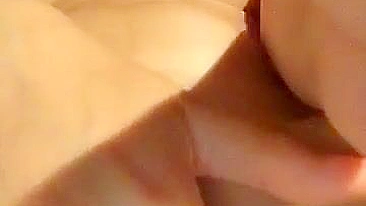 Busty Teen Selfie Masturbates with Shaved Pussy & Fingers Big Tits