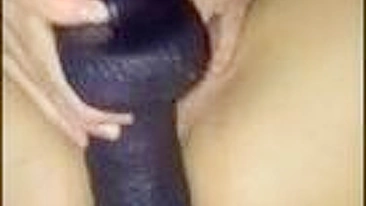 Mom Homemade Masturbation with Big Black Dildos