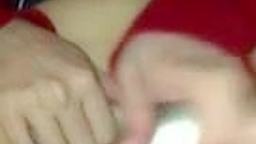 Masturbating Teen Goes Wild with Hairbrush and Dildo!