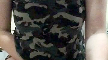 College Girl First Big Dildo Squirt!