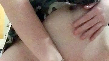 College Girl First Big Dildo Squirt!