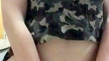 College Girl First Big Dildo Squirt!