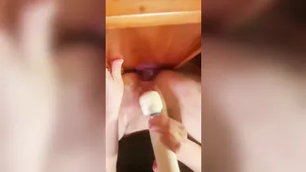 Masturbating with a Wall Dildo and Cuming Hard!