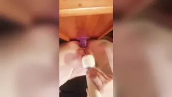 Masturbating with a Wall Dildo and Cuming Hard!