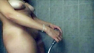 Amateur Latina Homemade Shower Masturbation with Finger Play and Orgasm