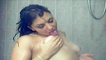 Amateur Latina Homemade Shower Masturbation with Finger Play and Orgasm