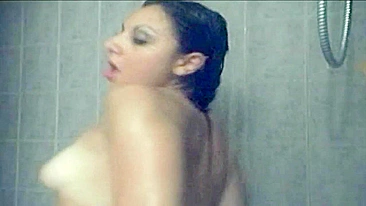Amateur Latina Homemade Shower Masturbation with Finger Play and Orgasm