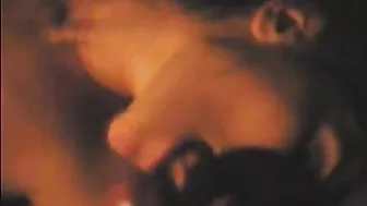 Amateur Brunette Blows Boyfriend Cum all over her Pretty Face during Homemade Masturbation Session