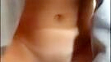 Masturbating Cowgirl with Big Butt and Shaved Pussy Rides Huge Dildo!