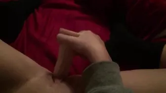 Petite Teen Masturbates with Tight Pussy and Shaved Pubes on Homemade Video