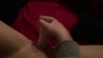 Petite Teen Masturbates with Tight Pussy and Shaved Pubes on Homemade Video