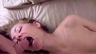 Blonde College Girl Masturbates with Sex Toys and Gets Cum in Mouth