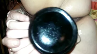 MILF Mom Huge Dildo Orgasm  -BBW Wife Homemade Sex Toys