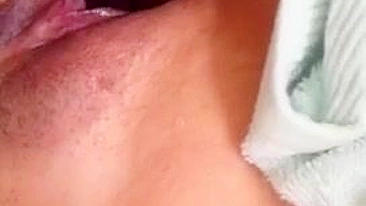 Asian Teen Homemade Masturbation with Dildo Squirts Cumming Orgasm