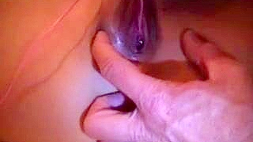 Amateur Brunette GF Masturbates Tight Shaved Pussy in Closeup