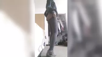 Masturbating Amateur Ebony Teases with Big Boobs and Tight Legs in Homemade Selfies