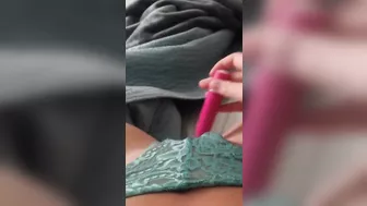 College Cutie Lace Panties Masturbation with Vibrator & Fingering