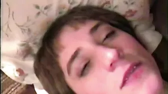 MILF Masturbates with Dildo while Sucking Cock!