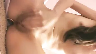 Masturbating with Finger and Pantyhose - Young Brunette Homemade Orgasm