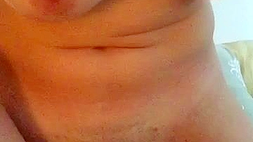 Busty Amateur Homemade Masturbation with Dildo and Moaning Orgasm