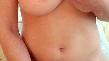 Busty Amateur Homemade Masturbation with Dildo and Moaning Orgasm
