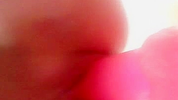 Tight Teen Rides Mounted Dildo with Shaved Pussy in Homemade Masturbation