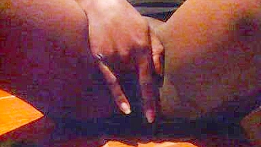 Amateur Ebony Squirts with Fingering & Homemade Masturbation