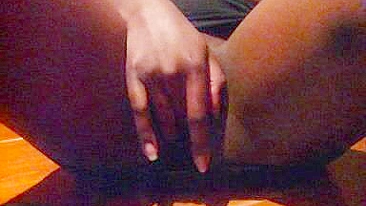 Amateur Ebony Squirts with Fingering & Homemade Masturbation