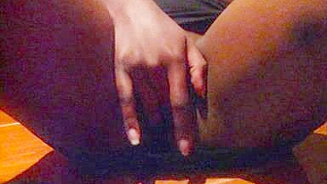 Amateur Ebony Squirts with Fingering & Homemade Masturbation