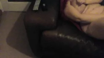 Chubby BBW Wife Homemade Masturbation with Dildo & Calls for Hubby Cock!