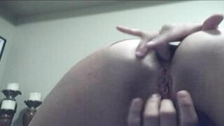 Anal & Pussy Play with Toy - Amateur Brunette Homemade Masturbation