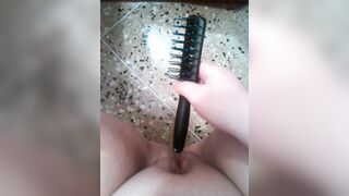 Amateur Masturbates with Dildo and Creamy Pussy in Homemade Video