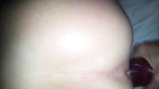 Amateur Girlfriend Masturbation with Big Dildo & Homemade Sex Toys