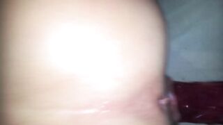 Amateur Girlfriend Masturbation with Big Dildo & Homemade Sex Toys