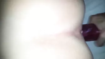 Amateur Girlfriend Masturbation with Big Dildo & Homemade Sex Toys