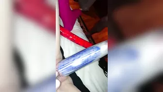 Chubby Nympho Homemade Masturbation with Huge Dildo and Baseball Bat!