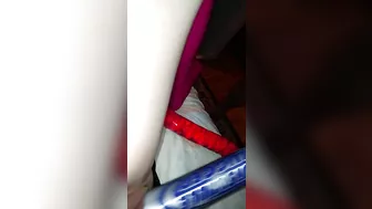Chubby Nympho Homemade Masturbation with Huge Dildo and Baseball Bat!
