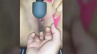 MILF Masturbates with Sex Toy, Cums on Big Boobs - Amateur Homemade Porn!