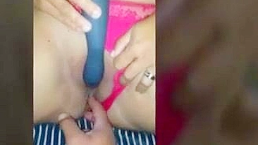 MILF Masturbates with Sex Toy, Cums on Big Boobs - Amateur Homemade Porn!