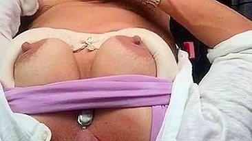 Public MILF Orgasmic Car Masturbation!