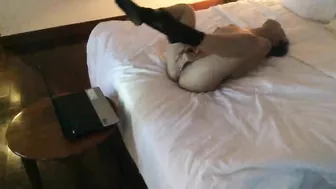 Asian Wife First Time Masturbating on Cam with Finger Play and Submission