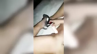 Amateur Brunette Masturbates with Dildo in Homemade Sex Toy Fuck