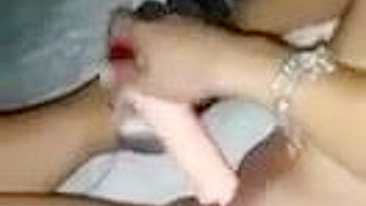 Amateur Brunette Masturbates with Dildo in Homemade Sex Toy Fuck