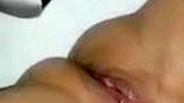 Amateur Brunette Masturbates with Dildo in Homemade Sex Toy Fuck