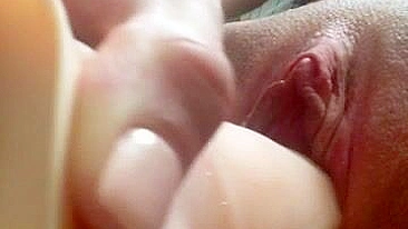 Massive Masturbation with Shaved Pussy & Huge Dildos